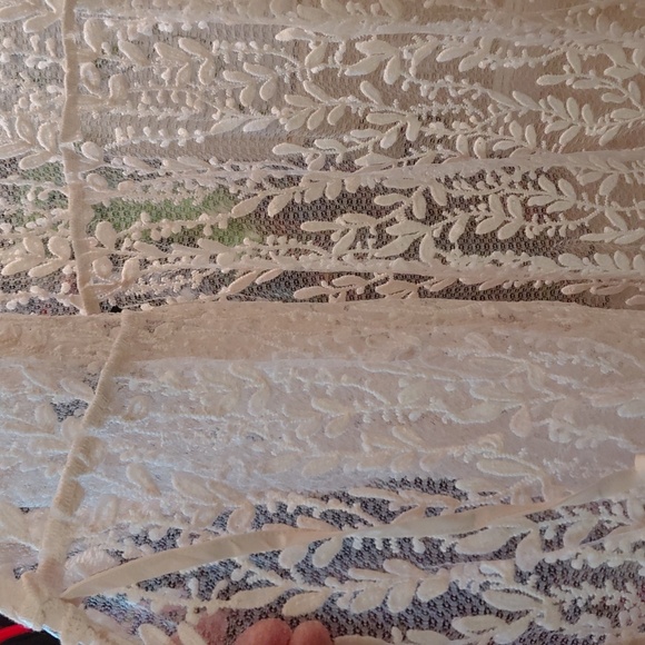 DISTURBIA UK20 US16 EVANGELINE LACE KIMONO CREAM SHEER FOLIAGE - Picture 12 of 13